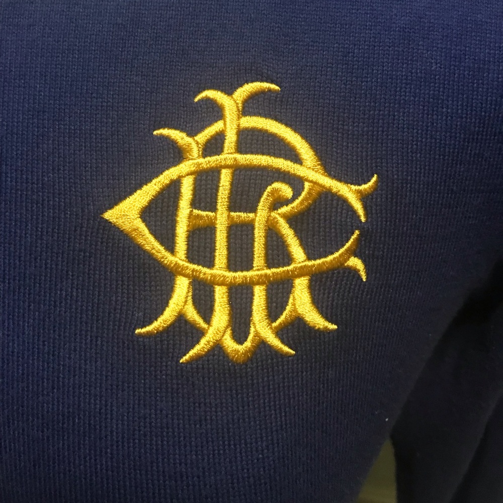 Ralph Lauren Blue Sweater with Gold Logo - Picture 3 of 3